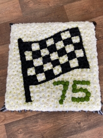 Chequered flag tribute
