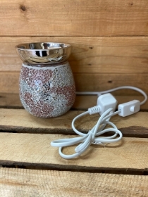 Coral and Silver electric wax burner