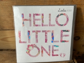 Hello little one card Pink