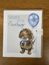 Welcome Little Sausage Blue